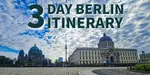 text over an image of Berlin with landmarks including the Berlin Cathedral, Berlin TV Tower, and Berlin Palace under a partly cloudy sky.