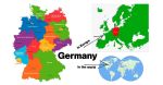 Map showing 16 Federal States of Germany and more