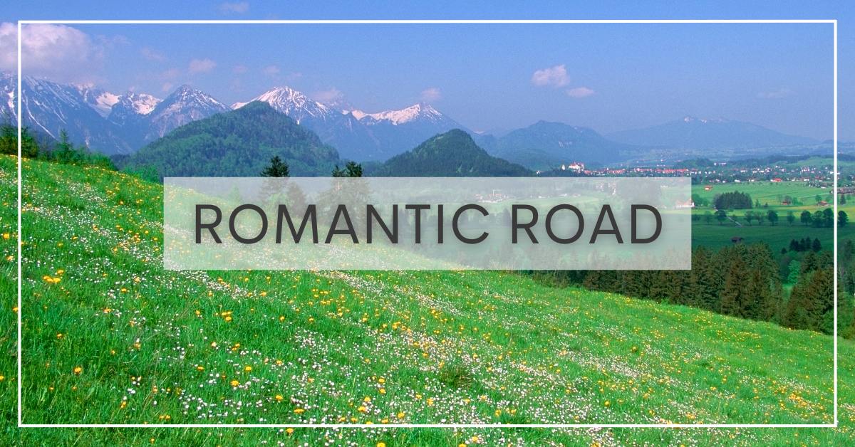 The picturesque Bavarian mountains along the romantic road route
