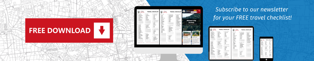 Travel checklist on phone and tablet