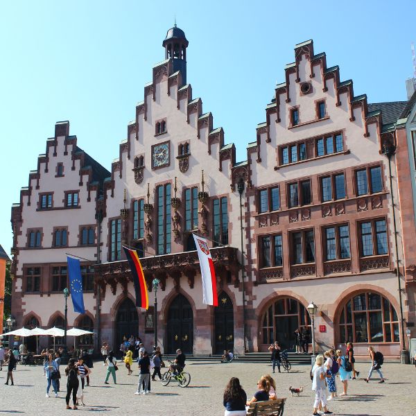 Three gabled Town Hall in Frankfurt Römer Square