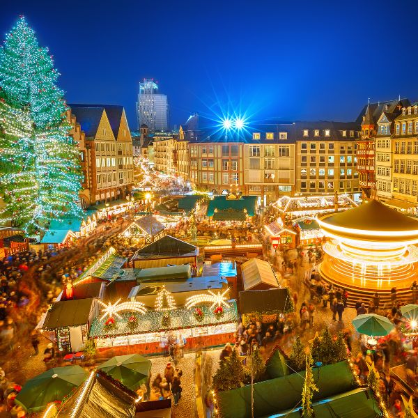 Frankfurt Christmas Market with 100ft Christmas Tree and lights