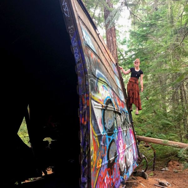 Lydia climbing a train! Why not? Lydia climbing a train! Why not?