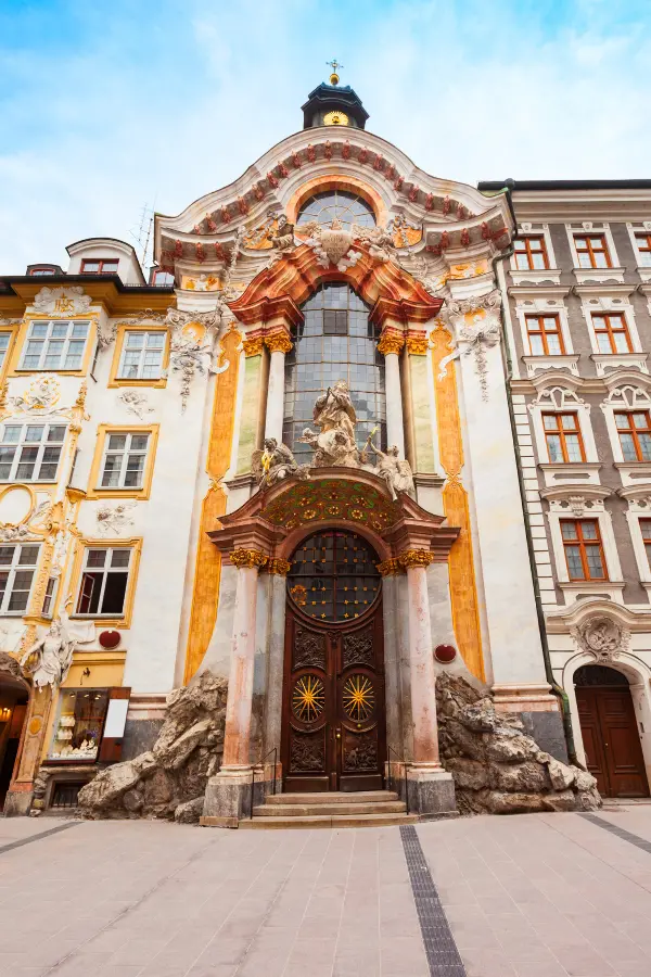 Ornate facade of Asamkirche in Munich