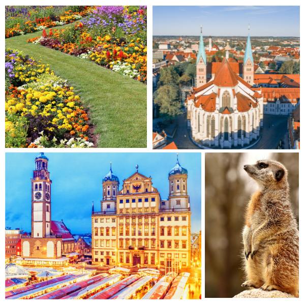 Augsburg, Germany. A collage of things to do. Augsburg, Germany. A collage of things to do.