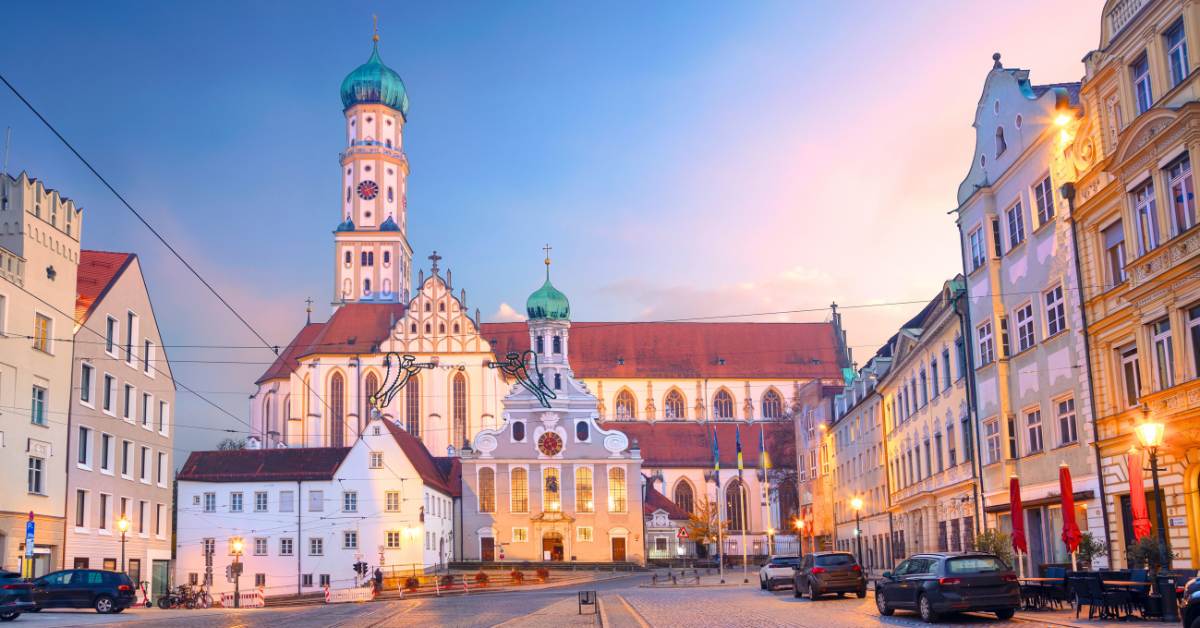Augsburg, Germany, view of the town square Augsburg, Germany, view of the town square