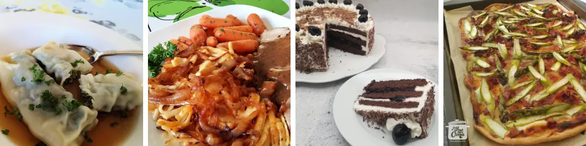 Collage of food dishes from Baden-Württemberg