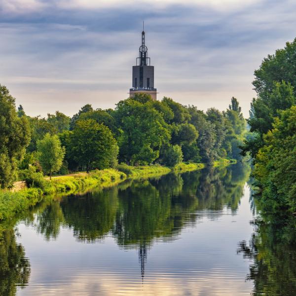 Serene Havel River in Bremen, Germany Bremen Havel River
