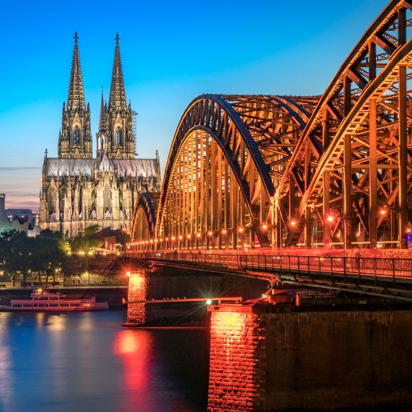 Cologne Cathedral, view from the Rhine River