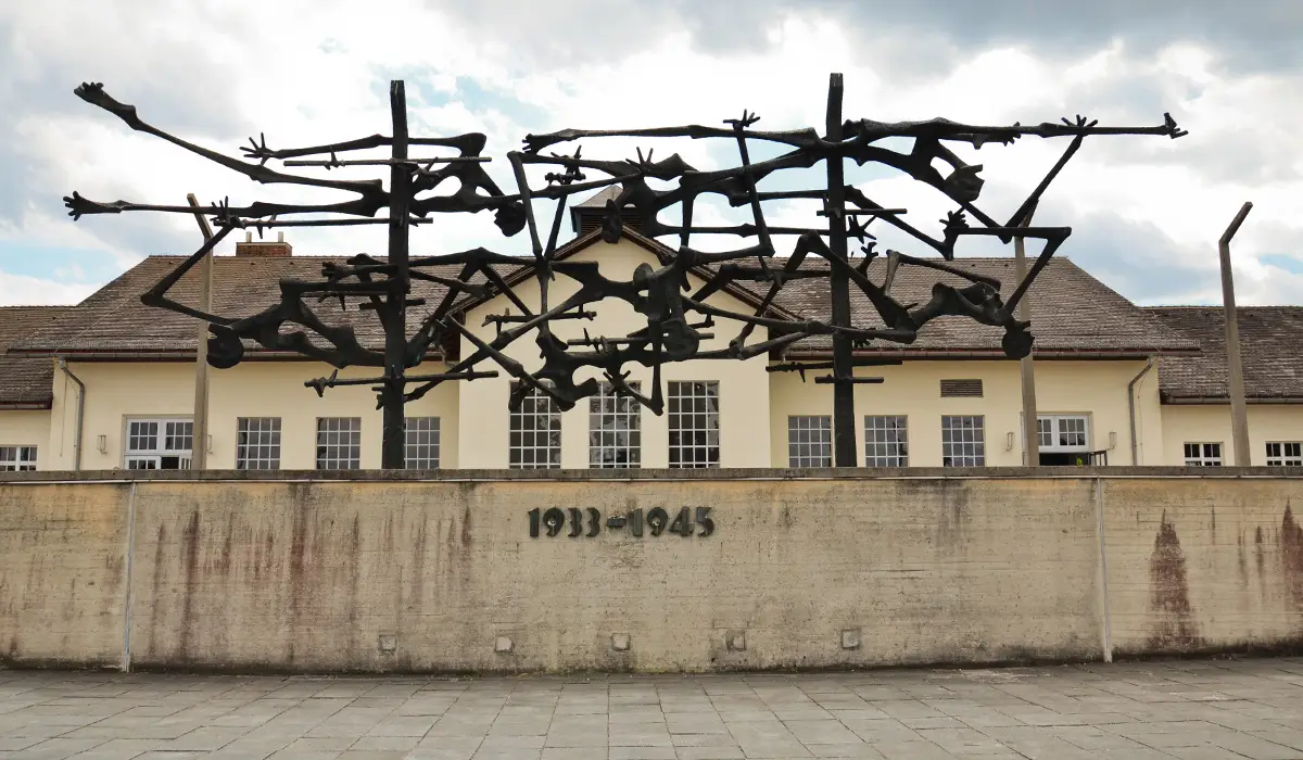 chau Concentration Camp Memorial sculpture commemorating Holocaust victims, near Munich.