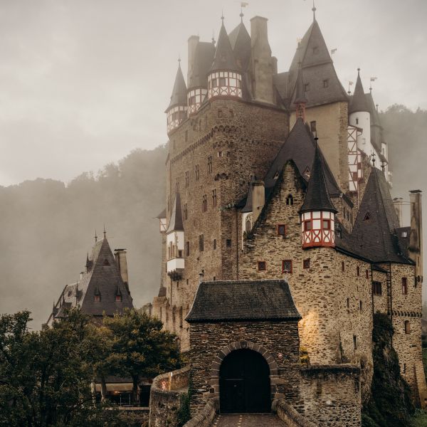 Eltz Castle on a rainy day near Cologne