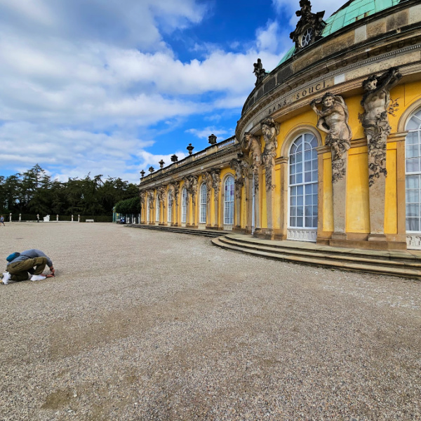 Eran grabbing one of his iconic photos, here at Sanssouci in Brandenburg.
