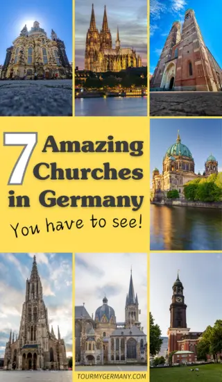 Collage of famous churches in Germany