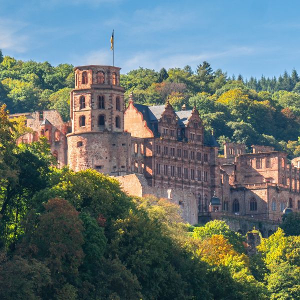 Heidelberg Round Tower: difference between palace and castle