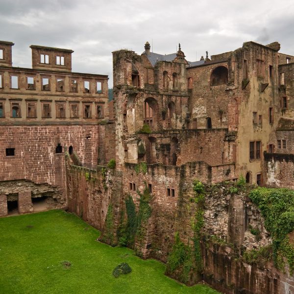 Heidelberg ruins covered in overgrown ivy. Cool!