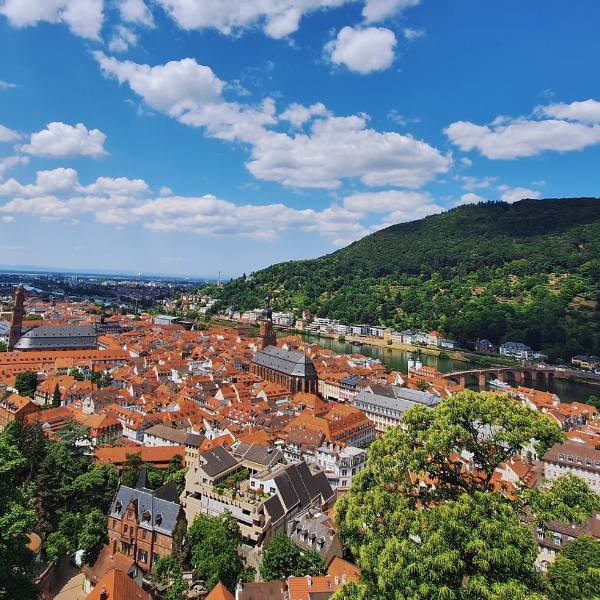 Looking down on Heidelberg, Germany from the gates of Heidelberg Castle up above! Looking down on Heidelberg, Germany, from the gates of Heidelberg Castle up above!