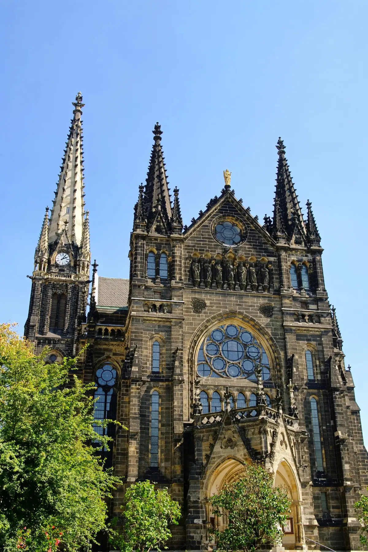 Church spires of St. Peters in Leipzig