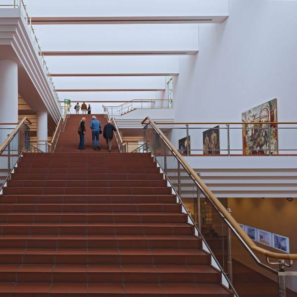 Spacious exhibits in Ludwig Museum