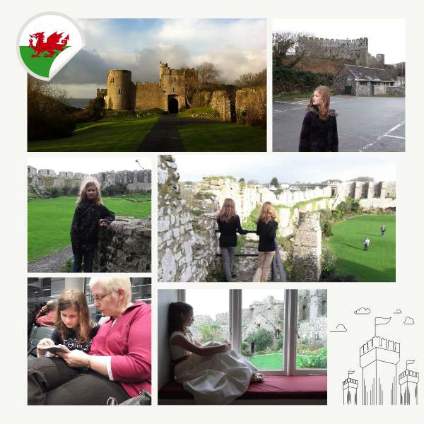 Manorbier Castle collage