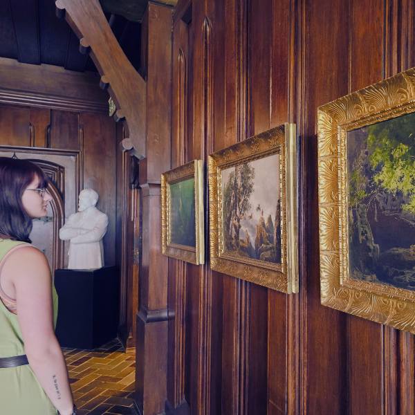 Me admiring paintings in Coburg Castle, Germany