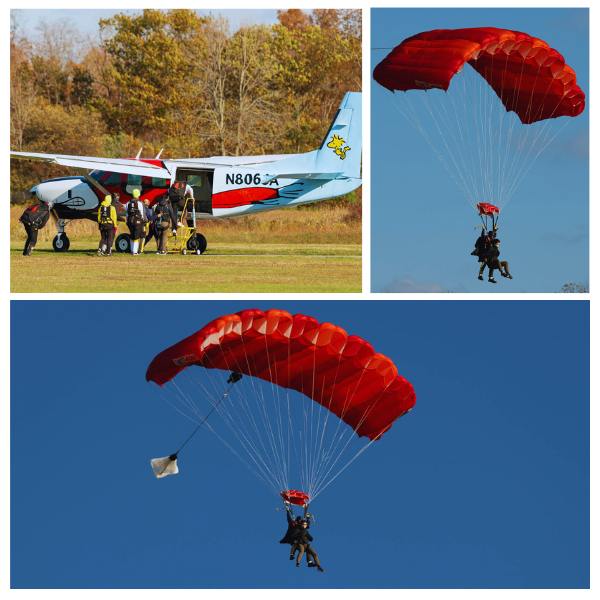 Lydia testing the waters of skydiving for the first time in Canada Lydia skydiving