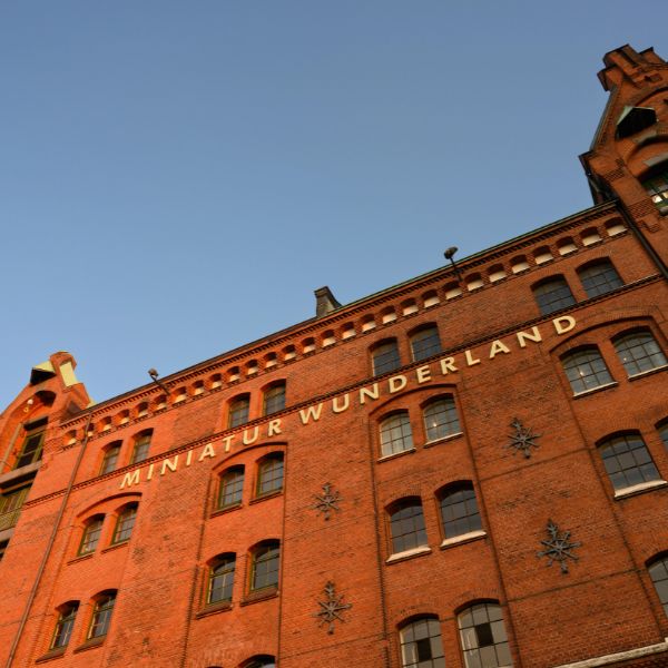 Front of Miniatur Wunderland Red brick building