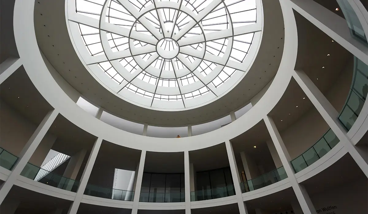 Pinakothek der Moderne in Munich, a modern art museum with contemporary architecture.