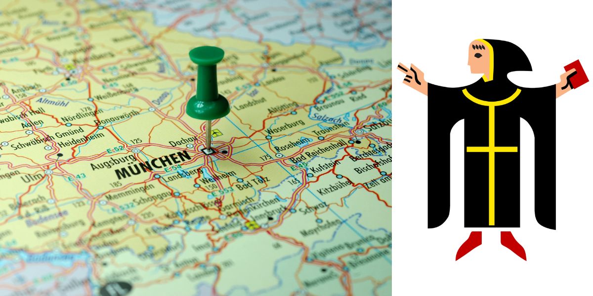 Munich Coat of Arms Map of Munich and Monk Coat of Arms