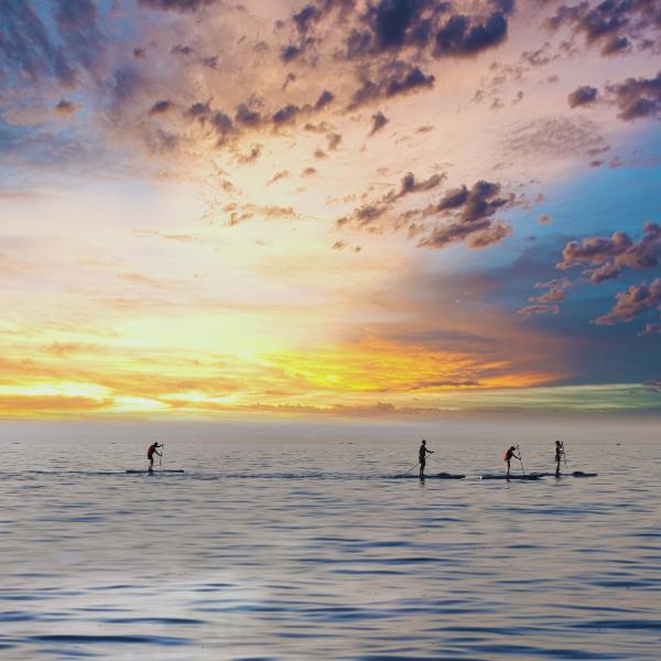 Nighttime Paddle Boarding Paddle boarding