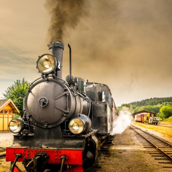 Steam engine locomotive