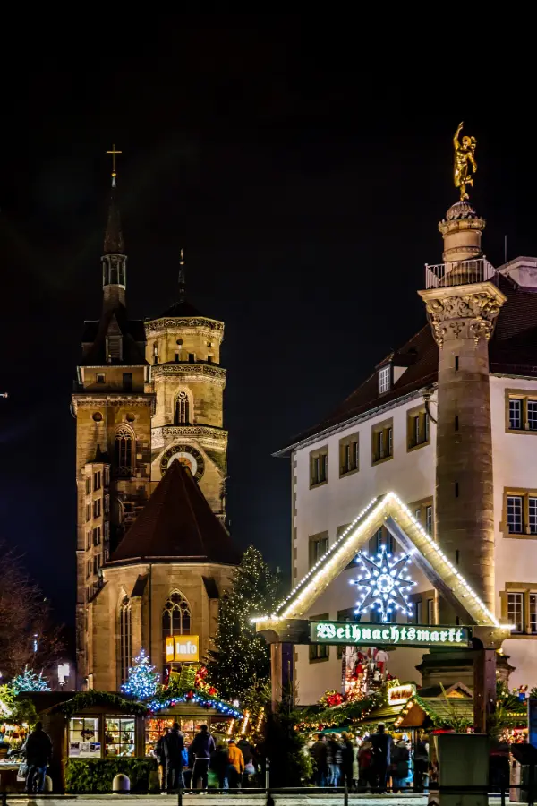 Stuttgart Christmas Market with over 280 elaborately decorated stalls and a Finnish Christmas Village.