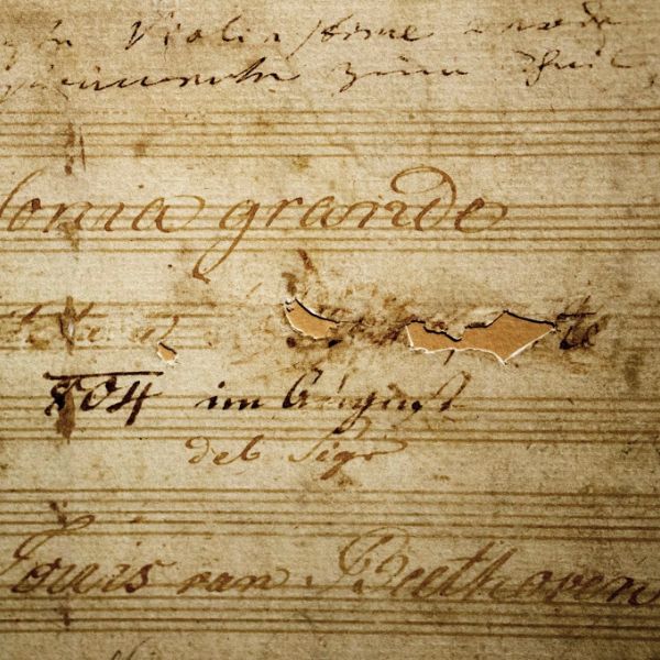 Beethoven's original writings for Symphony No. 3, Eroica,