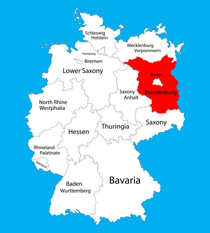 Brandenburg State Map