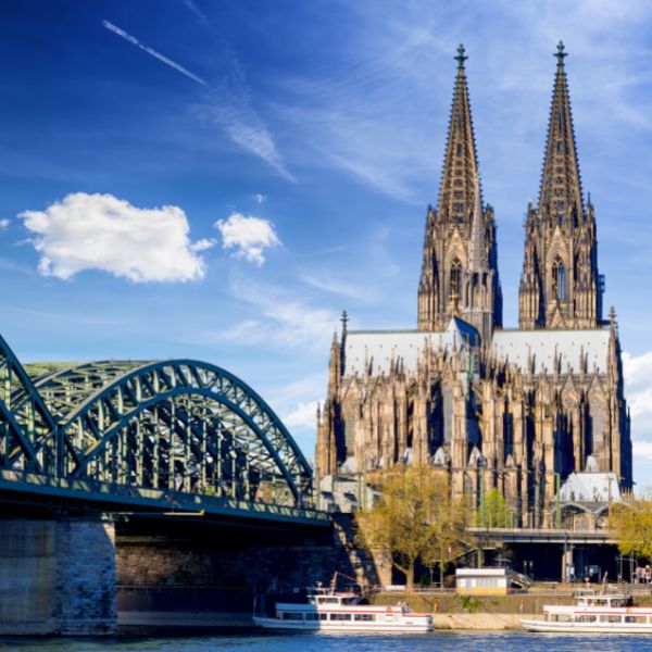 Cologne Cathedral, view from river