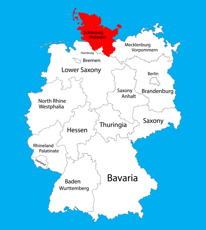 Schleswig Holstein State Map