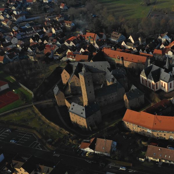 Castle Steinau in the shape of a pentagon